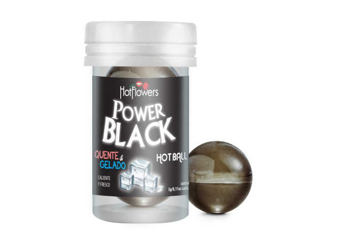 HOT BALL POWER BLACK GEL COMESTÍVEL QUENTE E GELADO HOT FLOWERS