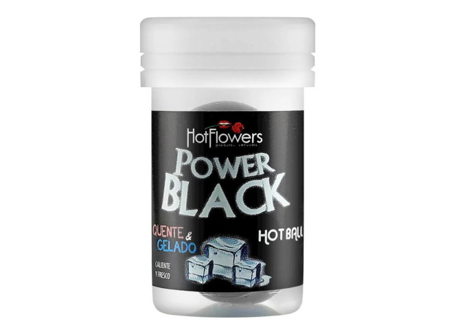 HOT BALL POWER BLACK GEL COMESTÍVEL QUENTE E GELADO HOT FLOWERS