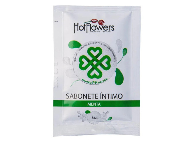 SABONETE ÍNTIMO MENTA SACHÊ 8 ML HOT FLOWERS